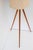 A refined and generously scaled Scandinavian tripod floor lamp in teak, accompanied by an elegant lampshade featuring...