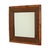 Vintage square mirror made of bamboo, rattan, and wood; an impressive mirror entirely in Bohemian style, second half of...