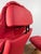 Red Leather Ekornes Stressless Chair & Ottoman For Sale - Image 9 of 12