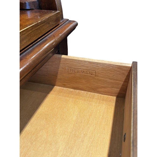 Wood Vintage Hekman Rolltop Desk For Sale - Image 7 of 7