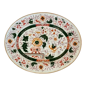 Late 19th Century Large Hand Painted Imari Style Ironstone Platter