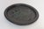 Matte brown-charcoal and green glazed ceramic tiger relief plate/plaque designed by David Gil for Cooperative Design...