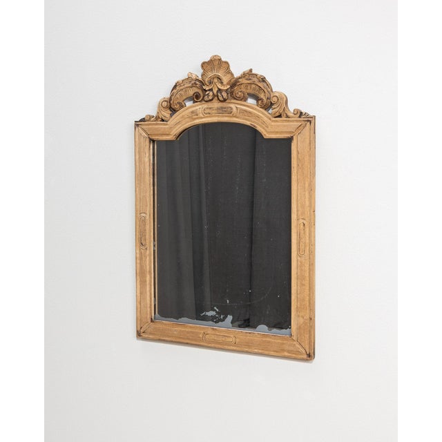Tan 19th Century France Tan Wood Mirror For Sale - Image 8 of 10