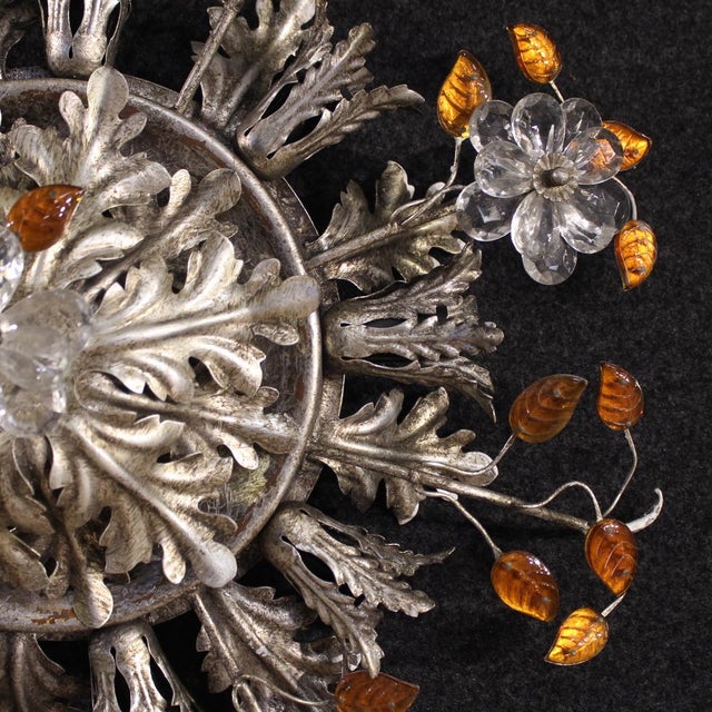 Metal Florentine Ceiling Light from Banci Firenze, 1970s For Sale - Image 7 of 14
