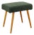 High Stool in Green Olive Boucle Lamb For Sale