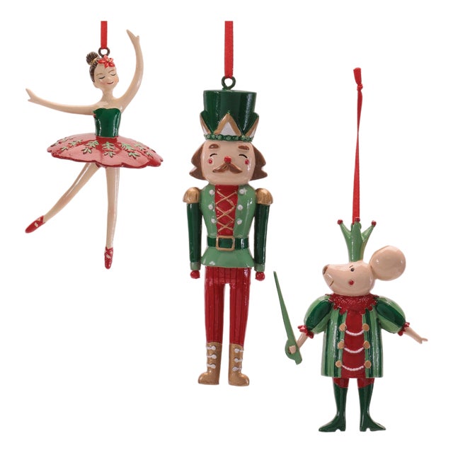 Nutcracker Ballet Ornament Set of 12 For Sale