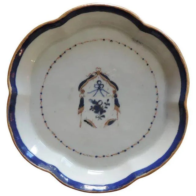 Early 19th Century American Market Chinese Export Porcelain Tea Pot Stand For Sale - Image 11 of 11