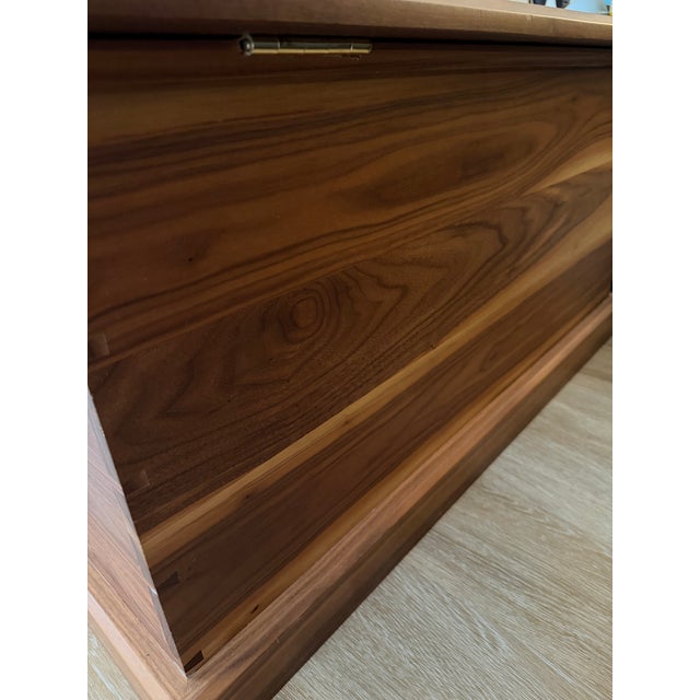 Wood 1990s Handmade Black Walnut Blanket Chest For Sale - Image 7 of 13