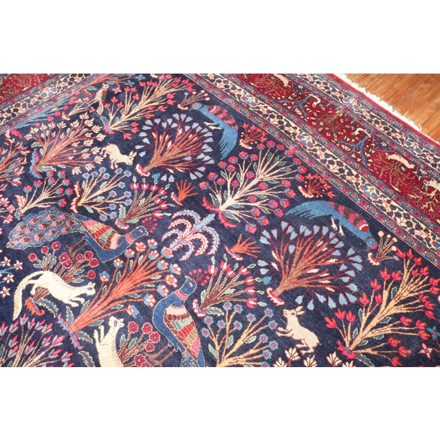 An early 20th Century Persian Animal Pictorial Large Room Size rug rug no. j3141 size 11' 7" x 13' 10" (353 x 422 cm).