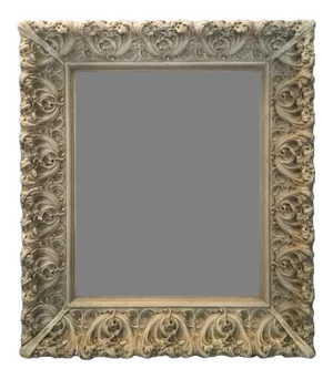 Spanish Art Nouveau Picture Frame in Wood and Gesso, Ca.1880