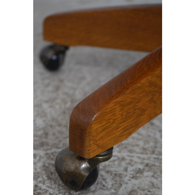 Stickley Arts & Crafts Mission Oak Office Chair For Sale - Image 12 of 18