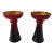 German Modern Abstract Glass Candle Holders, a Pair For Sale