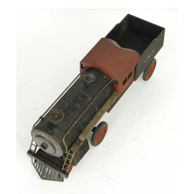 1920s Steelcraft Erie 1501 Sit N Ride Train Toy For Sale - Image 10 of 12