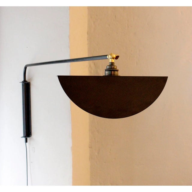 Black Kepler Wall Light with Adjustable Shade by Juanma Lizana For Sale - Image 11 of 11