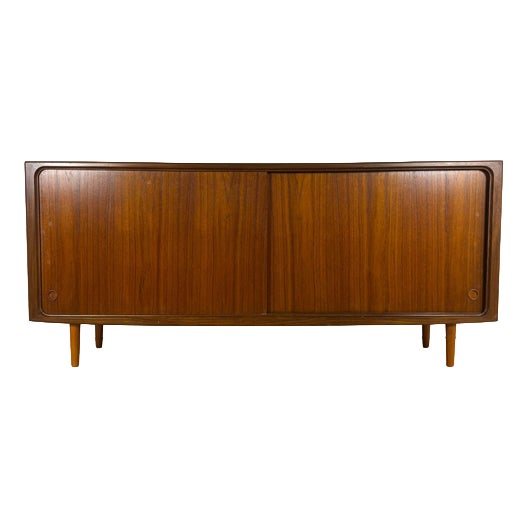 Mid-Century Modern Teak Sideboard with Sliding Doors, 1960s For Sale