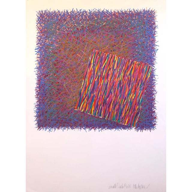 Chris Anderson, Small Clocks, Timepieces, Mixed Media Acrylic Abstract Bright Vibrant Painting For Sale - Image 11 of 11