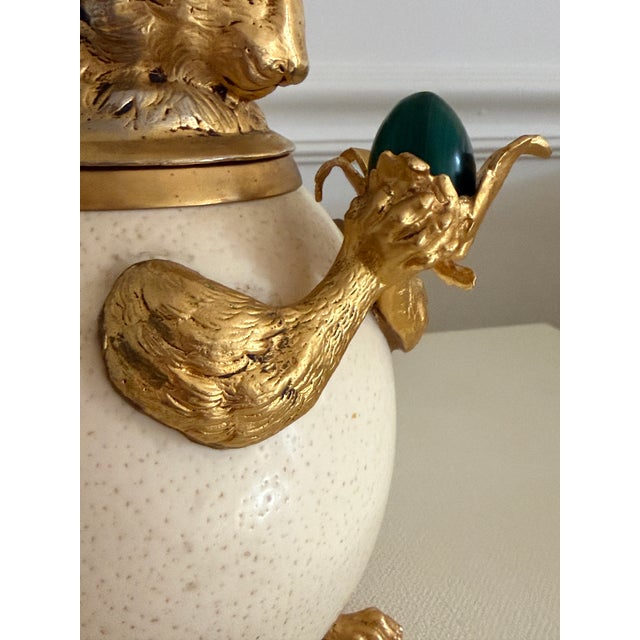 Anthony Redmile Anthony Redmile Squirrel Ostrich Malachite Box For Sale - Image 4 of 12