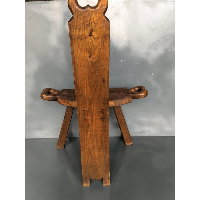 French Antique Mid-Century Brutalist Milking Chair For Sale - Image 9 of 11