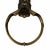 Mid Century antique brass plated scroll towel ring. Measures 6” w x 2.5” d x 8.5” h.