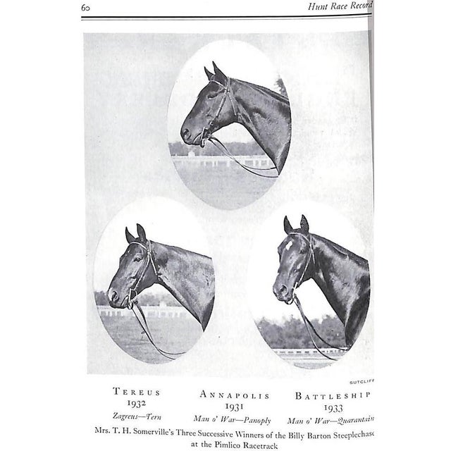 Traditional "Record of Hunt Race Meetings in America Volume Iii, Races of 1933" Vischer, Peter [Editor, Polo] For Sale - Image 3 of 12
