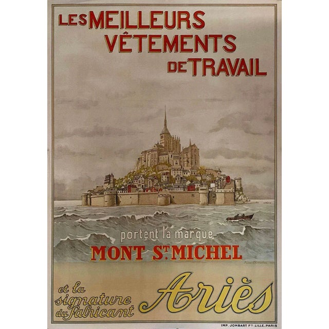 Date: 1935 Size: 39 x 54.75 inches Artist: Pierre Chevalier About the poster: "For over a century, Le Mont St Michel has...