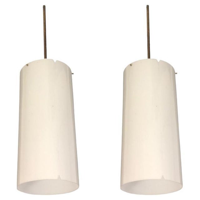 Danish Opal Acrylic Pendants by Erik Moller for Louis Poulsen, 1960s, Set of 2 For Sale - Image 6 of 6