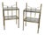 Brass and Glass Lamp Tables, Set of 2 For Sale