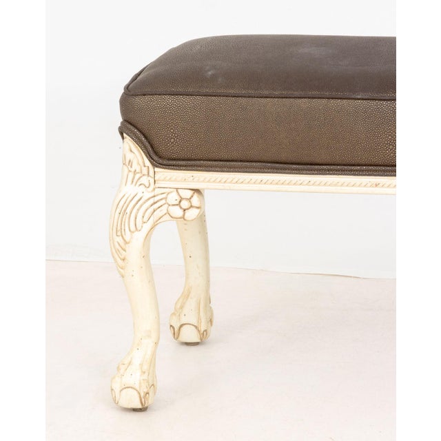 Louis XV Style White Painted Window Seat For Sale - Image 4 of 7