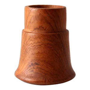 Mid-Century Wooden Candlestick HOlder