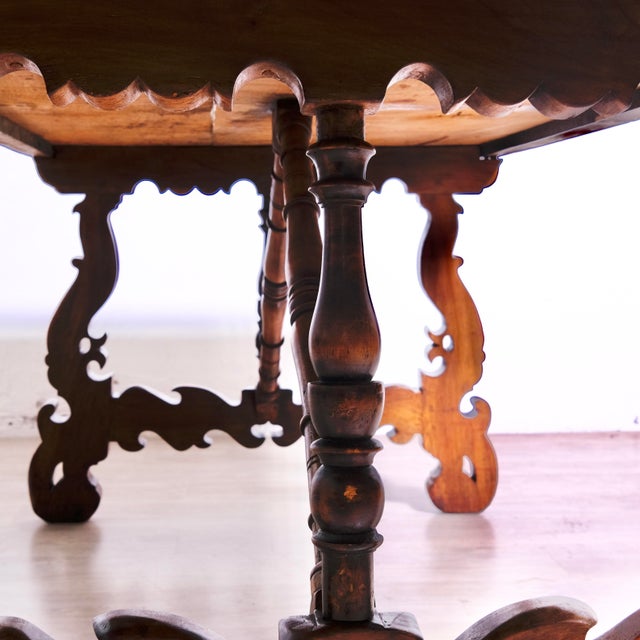 Walnut Table from Frattino, Late 19th Century For Sale - Image 12 of 18