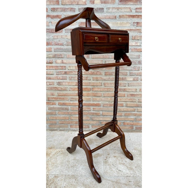 Mid-Century Gentlemens Valet with Two Drawers, 1950s For Sale - Image 10 of 18