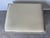 Vintage Louis XVI Style Cream Upholstered Ottoman For Sale - Image 4 of 9