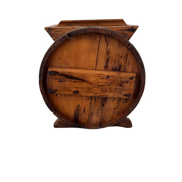 Early 20th-century wooden butter churn with beautiful age, patina, and form. This piece features original wood...