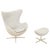 Chrome Mid Century Modern Egg Lounge Chair & Ottoman Arne Jacobsen for Fritz Hansen For Sale - Image 8 of 18