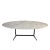 Italian mid-century modern oval dining table from the 1950's. The table is made up of a metallic foot with four legs...