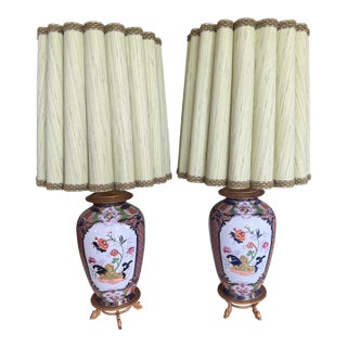 Vintage Hollywood Regency Imari Lamps - a Pair For Sale
