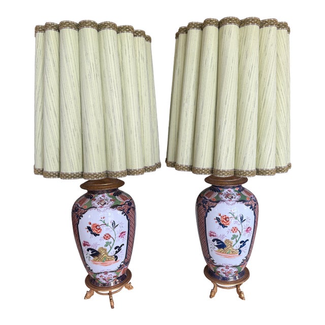 Vintage Hollywood Regency Imari Lamps - a Pair For Sale