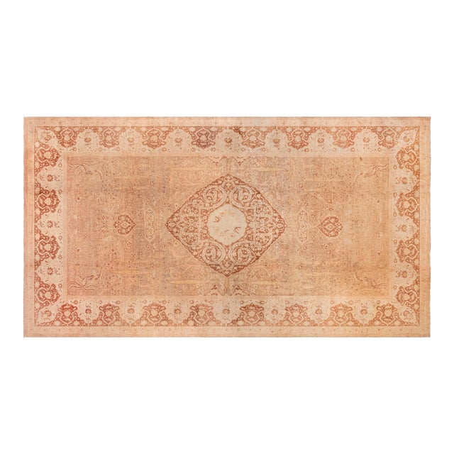 Authentic 19th Century Indian Amritsar Handmade Wool Rug For Sale