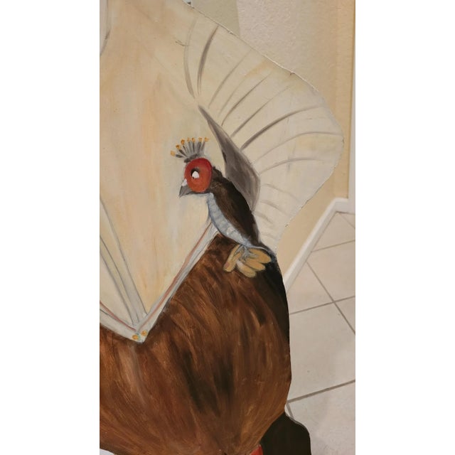 Vintage Folk Art Trompe L'oeil Standing Wood Sculpture For Sale - Image 4 of 9