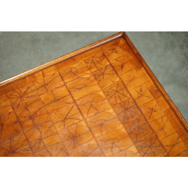 Antique Regency Oyster Laburnum Wood Style Coffee Table, 1920s For Sale - Image 10 of 18