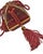 1995 Judith Leiber Fortune Teller Origami Red Crystal Tassel Evening Bag Minaudiere For Sale - Image 11 of 11