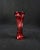 Glass Bohemian Cut Crystal Soliflore Vase with Ruby ​​Red Lining by G. Ludwig, 1980s For Sale - Image 7 of 12