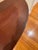Neoclassical Vintage Ethan Allen Federal Style Demilune Console Table With Cherrywood Finish and Brass Accents For Sale - Image 3 of 6