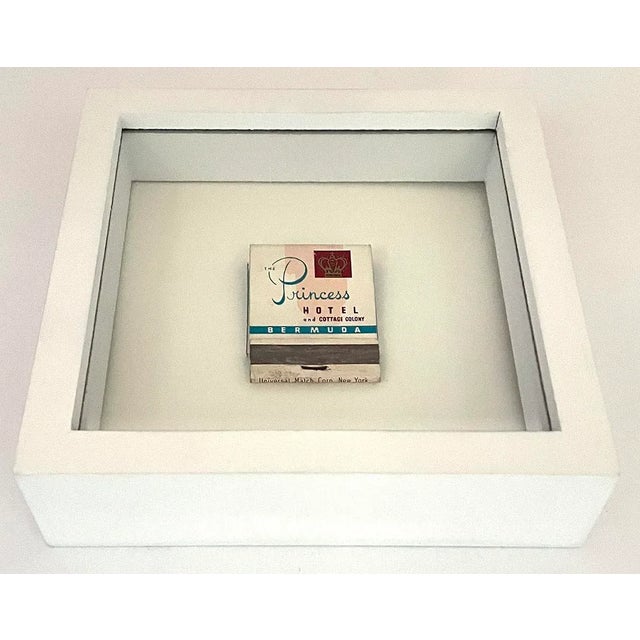 Vintage Framed Matchbook From Princess Hotel in Bermuda For Sale - Image 4 of 6