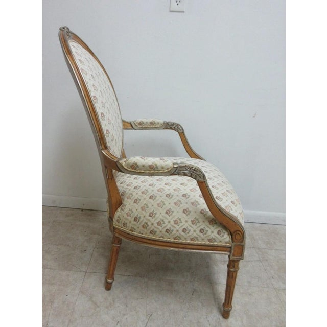 1980s Century Furniture French Carved living Room Arm Lounge Chair B For Sale - Image 11 of 11