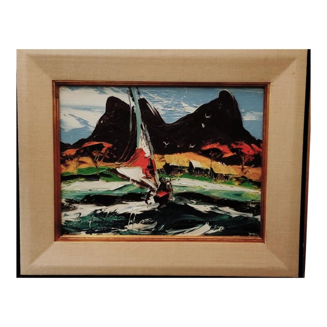 Paul Blain Henrie California Mid Century Seascape Oil on Canvas For Sale