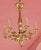 Six-Armed Wooden Gilded Chandelier For Sale - Image 10 of 11