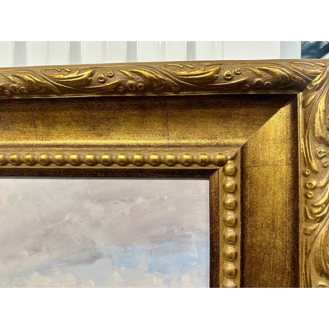 Monumental Framed Italian Landscape Oil Paintings by C. Giliano – Pair For Sale - Image 17 of 18