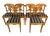An exceptional, rare set of six antique 19th C Swedish Biedermeier (Karl Johan style) dining chairs crafted in luminous...