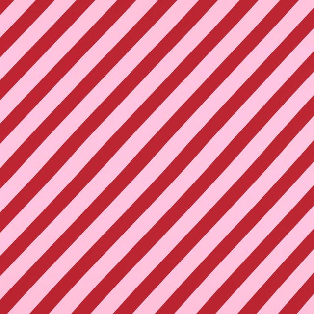 Harlequin Paper Straw Stripe Fabric in Ruby/Rose - a Sample For Sale